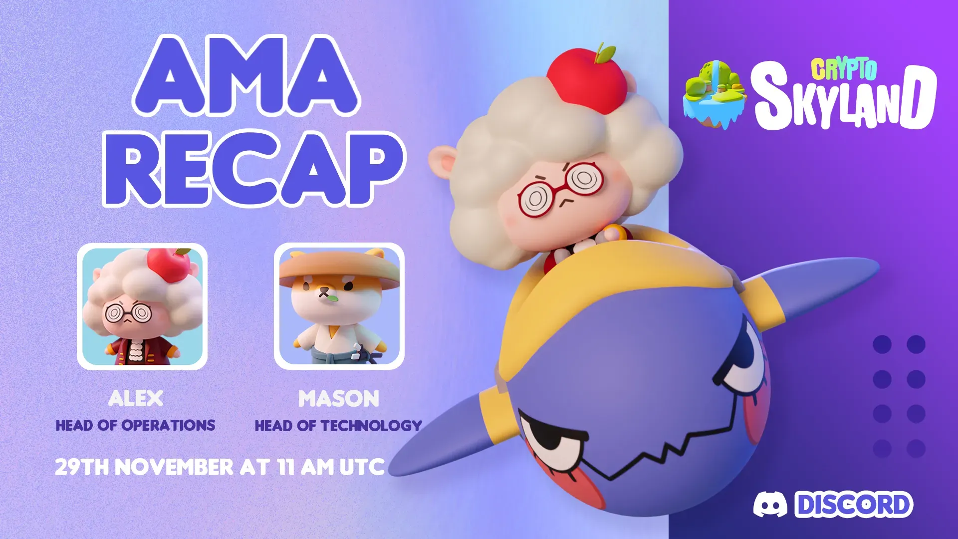 CryptoSkyland Community AMA Recap (29.11.2022)