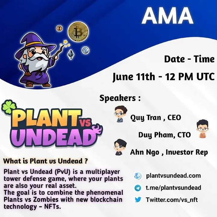 Crypto Wizards AMA With Plant Vs Undead (12.06.2021)